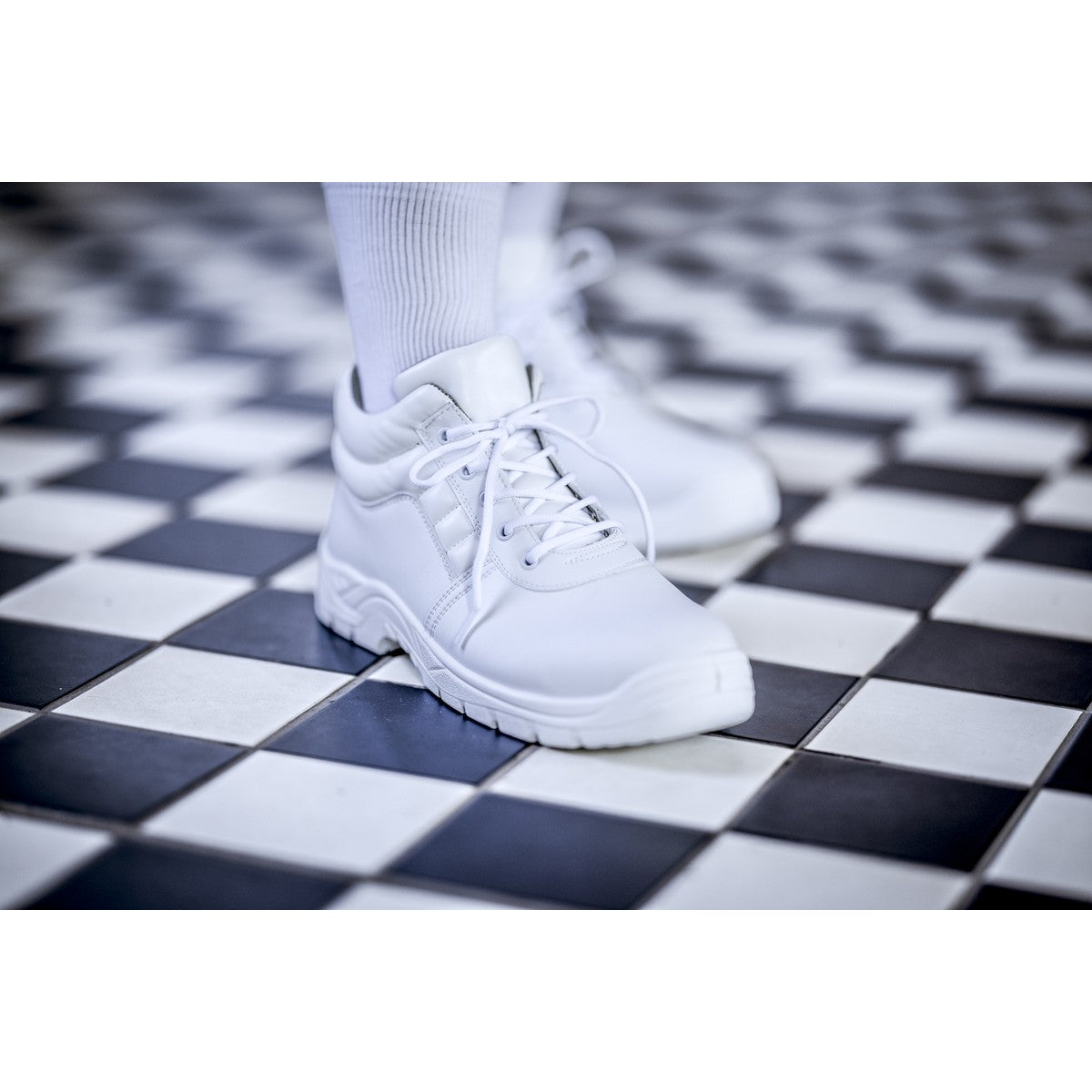 Buty ochronne NITRAS CLEAN STEP MID, S2, średniej wysokości, białe