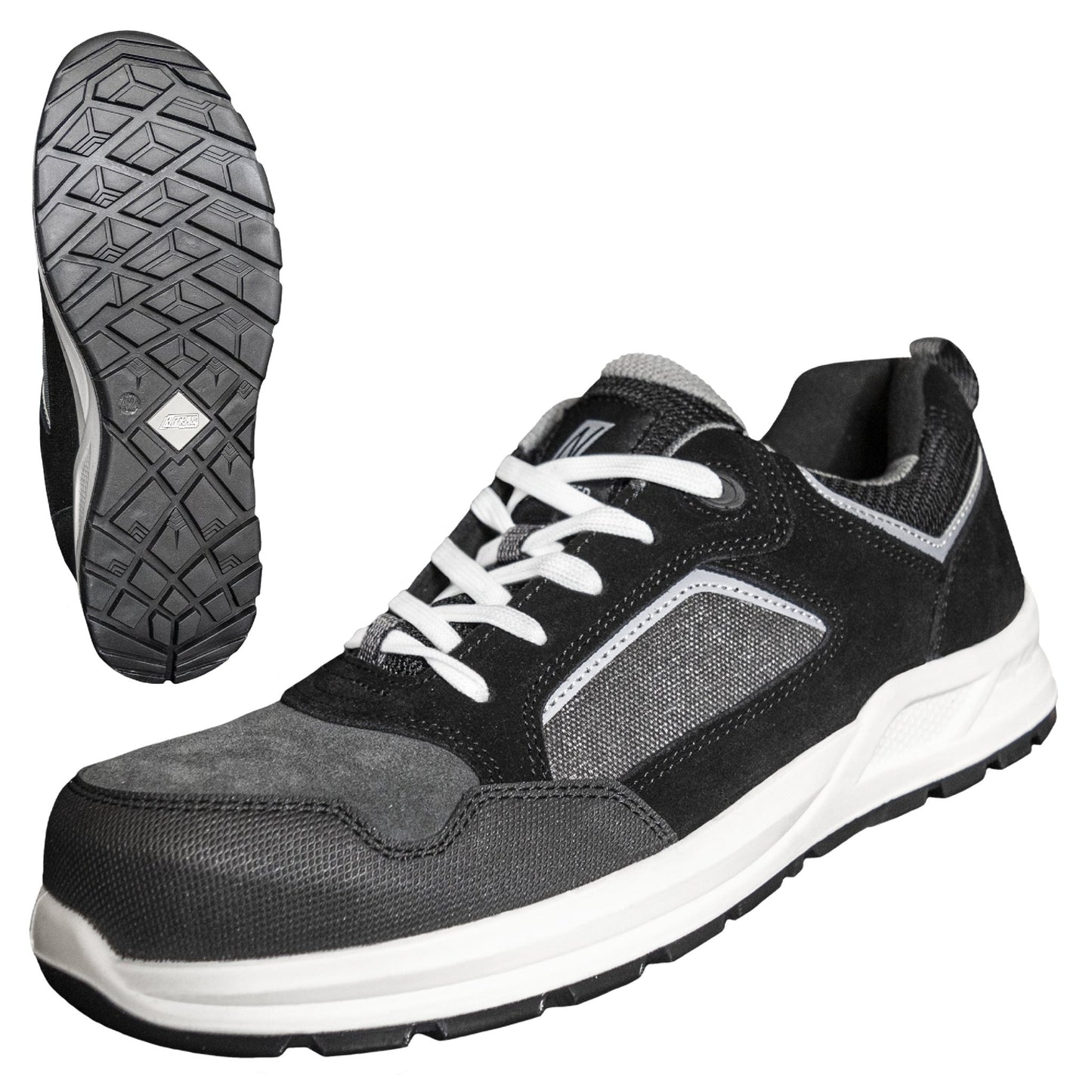 Obuwie ochronne NITRAS CLASSIC STEP, S1P, szaro-czarne
