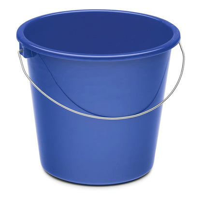 Nölle Profi Brush Haushaltseimer 5 Litry z tworzywa sztucznego od Nölle Profi Brush Bürsten- & Pinseltechnik e.K. to niebieskie wiadro z tworzywa sztucznego z metalowym uchwytem, które doskonale nadaje się do zadań czyszczących w domu.
