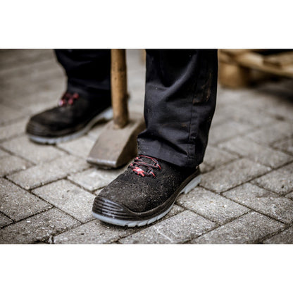 Buty ochronne NITRAS MICRO STEP MID, S1 P, średniej wysokości, czarne