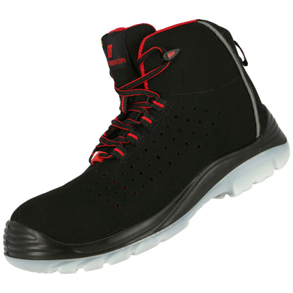 Buty ochronne NITRAS MICRO STEP MID, S1 P, średniej wysokości, czarne