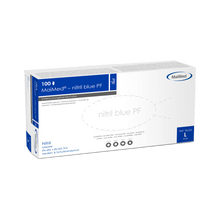 MaiMed-nitryl blue PF Blue, niesterylny, proszek. Rękawiczki bezlateksowe 100 szt./opakowanie