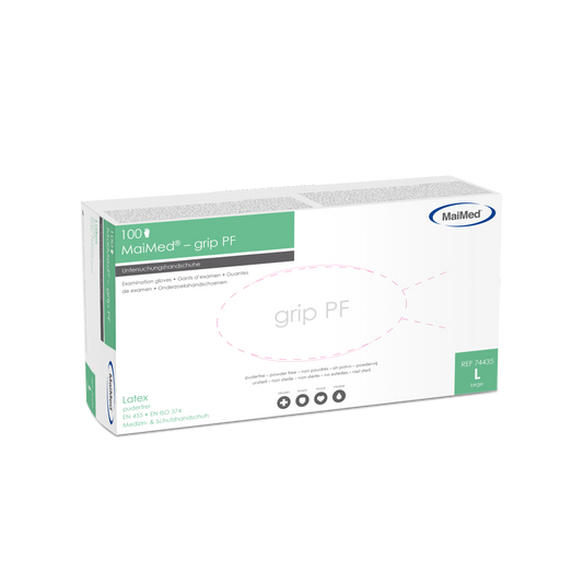 Rękawiczki badawcze MaiMed-grip PF, niejałowe, bezpudrowe, lateksowe