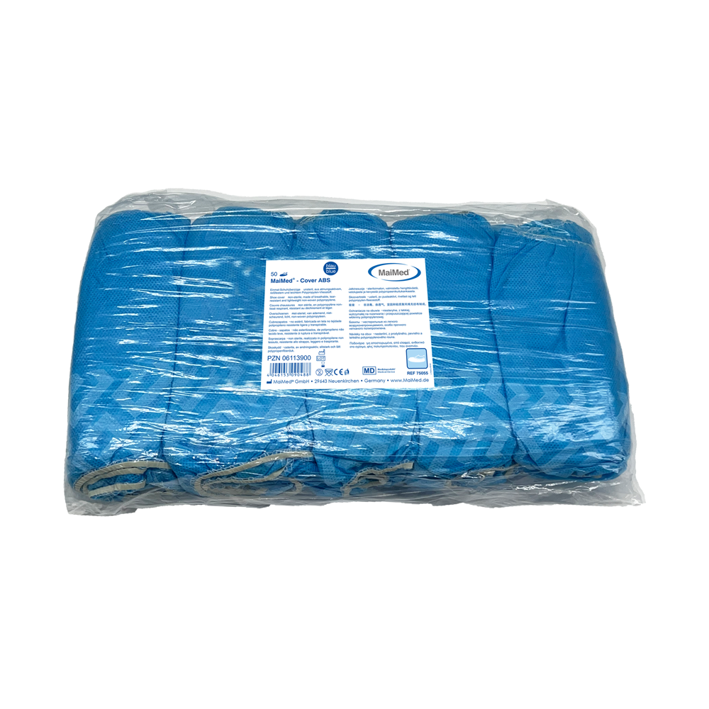 MaiMed-Cover ABS ochraniacze na buty Jednorazowe ochraniacze na buty z PP, niebieskie, 50 szt./op. | Opakowanie (50 sztuk)
