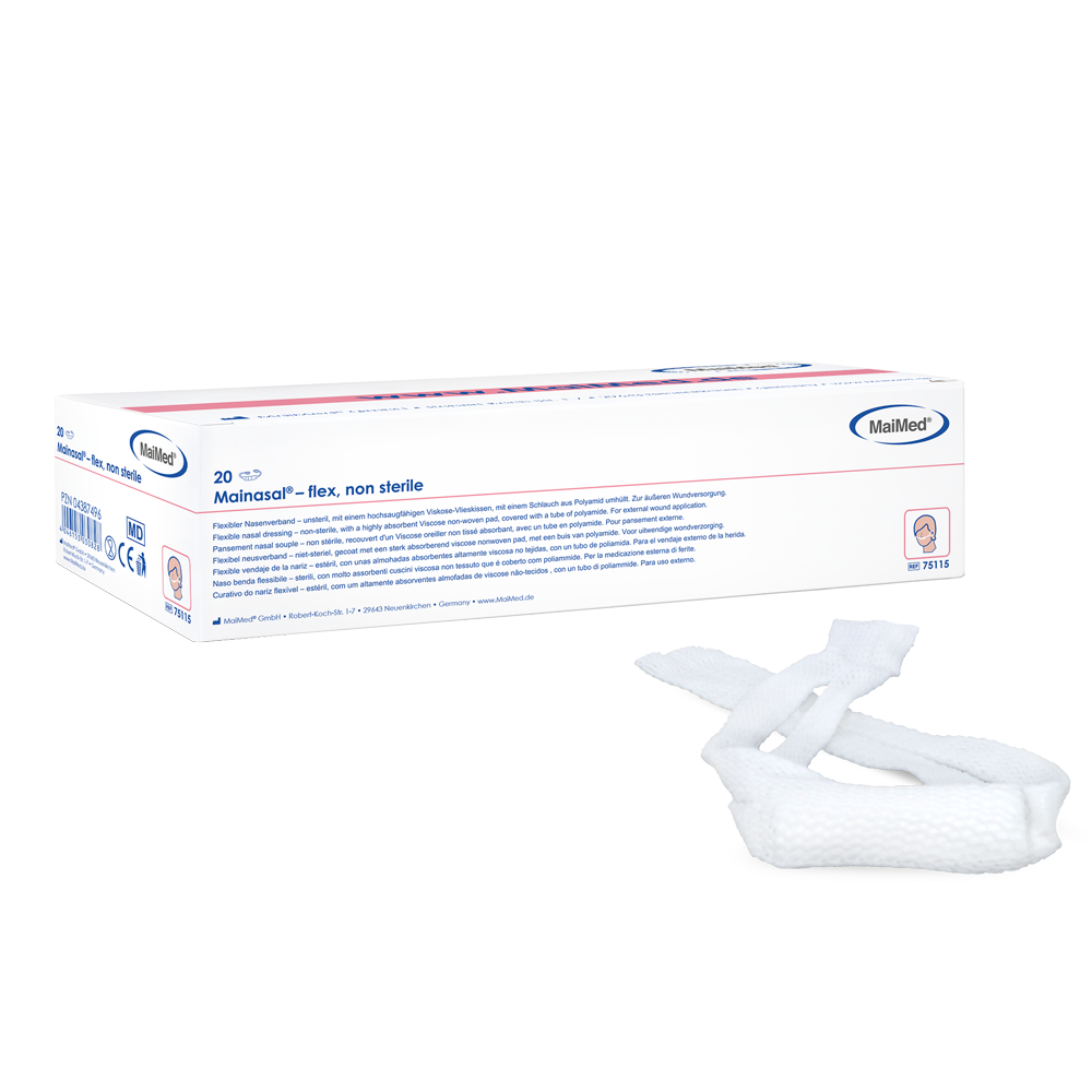 Niesterylny bandaż na nos Mainasal-flex | Pudełko (20 sztuk)