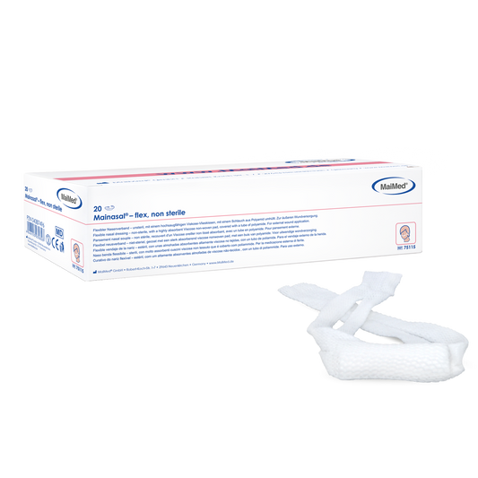 Niesterylny bandaż na nos Mainasal-flex | Pudełko (20 sztuk)