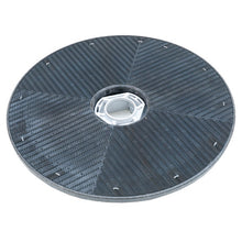 Uchwyt Diversey Harpoon-Grip (43 cm) to okrągły, teksturowany, czarny uchwyt na pady z centralnym białym rdzeniem do użycia z padami czyszczącymi i polerującymi, kompatybilny z modelami swingo 1850 i 4000, przedstawiony na białym tle. Opakowanie: 1 sztuka.