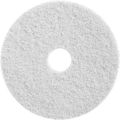 Twister Pad, pad do renowacji podłóg kamiennych, biały od Diversey Deutschland GmbH & Co. OHG, to biała, okrągła podkładka polerująca do podłóg z centralnym otworem i włóknistą teksturą, doskonała do renowacji podłóg kamiennych.