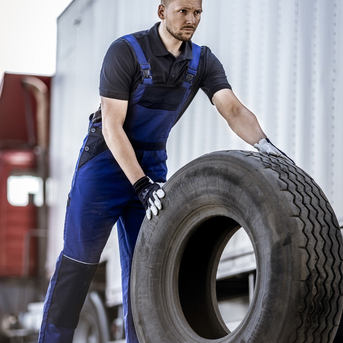 NITRAS TROPIC, rękawice mechaniczne, kolor szary/granatowy