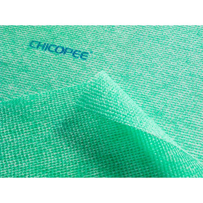 Nahaufnahme von zwei sich überlappenden Suma Lavette Medium Küchenhygienetüchern von Diversey Deutschland GmbH & Co. OHG, die ihre gewebte Struktur und die "Keimstopp"-Funktion für effektive Reinigung und Desinfektion zeigen.