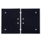 Dwa prostokątne czarne uchwyty orbitalne TASKI Ultimaxx (14x20 cali, 35x50 cm) od Diversey Deutschland GmbH & Co. OHG leżą obok siebie na białym tle, każdy z równomiernie rozmieszczonymi okrągłymi otworami - idealne do czyszczenia dużych powierzchni za pomocą serii TASKI Ultimaxx OB.