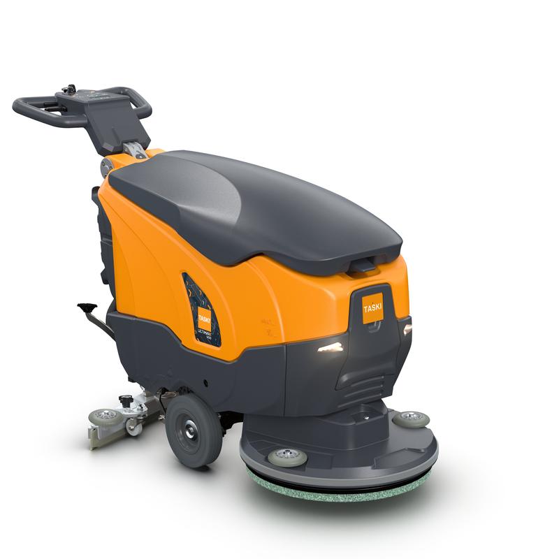 Der TASKI ULTIMAXX 900 SD50 BMS 13A von Diversey Deutschland GmbH & Co. OHG to nowatorska, beznapędowa maszyna szorująco-odsysająca z 20-litrowym zbiornikiem i 50-centymetrową pojedynczą tarczą - idealna do efektywnego czyszczenia dużych powierzchni podłogowych.