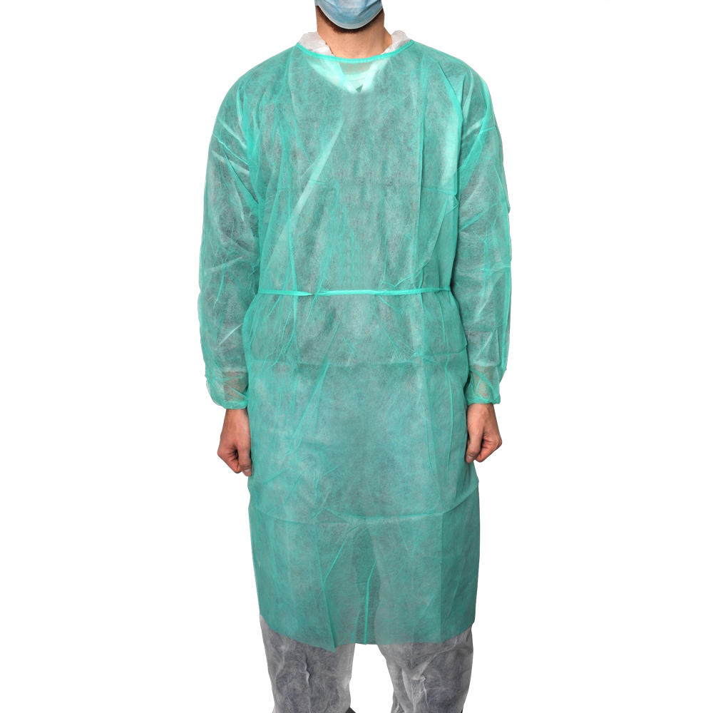 MaiMed-Coat Protect, fartuch ochronny z polaru, zielony niesterylny, elastyczne mankiety, długość 120cm, 10 sztuk | Opakowanie (10 sztuk)