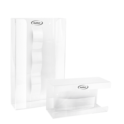 Uchwyt ścienny MaiMed do schowków rękawicowych ze sprężyną wykonany z akrylu - wymiary: 246x106x135mm - opakowanie 1 szt. | Opakowanie (1 szt.)