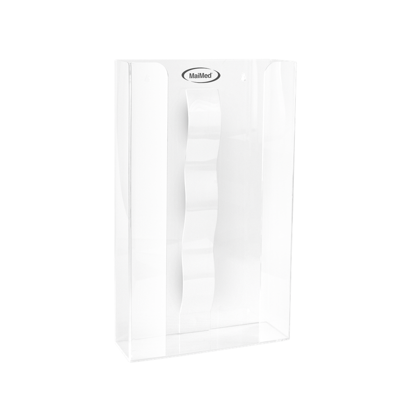Uchwyt ścienny MaiMed do schowków rękawicowych ze sprężyną wykonany z akrylu - wymiary: 246x81x410mm - kpl. 3 szt. | Opakowanie (1 szt.)
