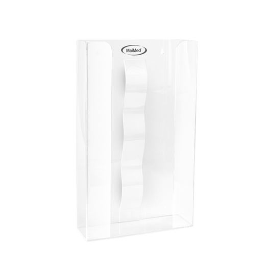 Uchwyt ścienny MaiMed do schowków rękawicowych ze sprężyną wykonany z akrylu - wymiary: 246x81x410mm - kpl. 3 szt. | Opakowanie (1 szt.)