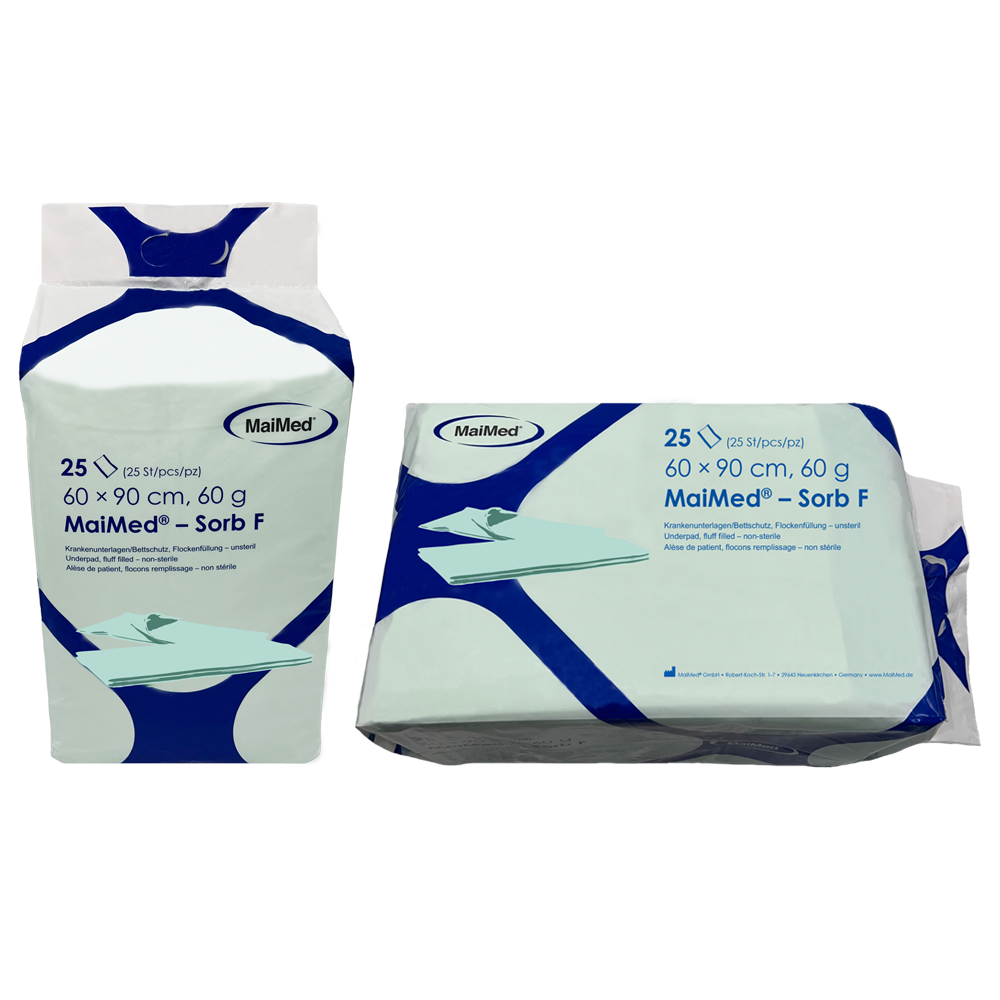 Dokumentacja medyczna MaiMed-Sorb F płatki celulozowe niesterylne, 60x90cm, 60g, 4x25 szt./op. | Pudełko (100 sztuk)