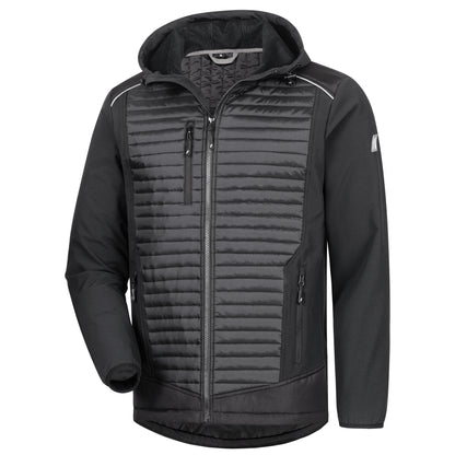 NITRAS MOTION TEX PLUS, pikowana kurtka softshell w kolorze czarnym