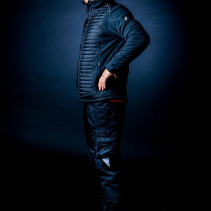 NITRAS MOTION TEX PLUS, pikowana kurtka softshell w kolorze czarnym