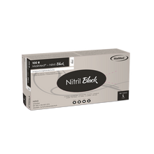 Rękawiczki MaiMed-Nitrile Black czarne, niejałowe bezpudrowe, bezlateksowe 100 szt./op.