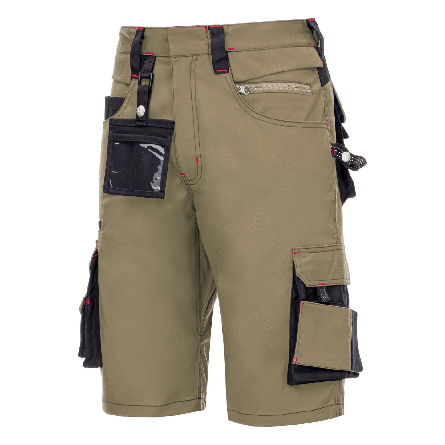 NITRAS MOTION TEX PRO FX, spodnie robocze, krótkie, khaki/czarne