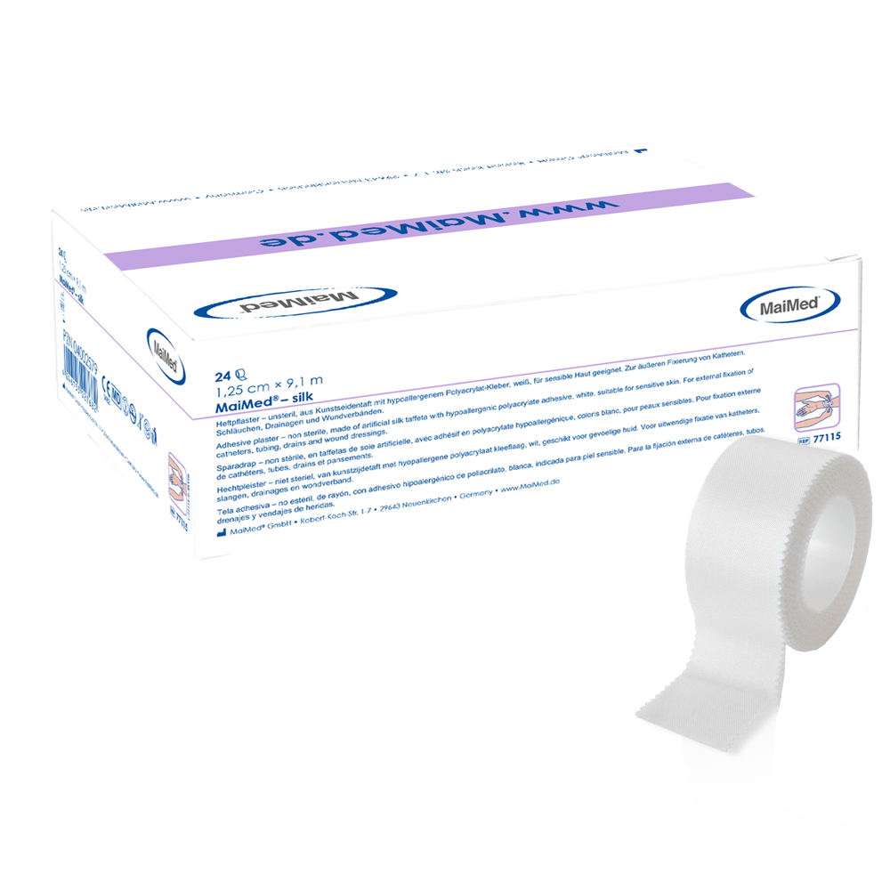 MaiMed-jedwabny plaster samoprzylepny wykonany z tafty sztucznego jedwabiu