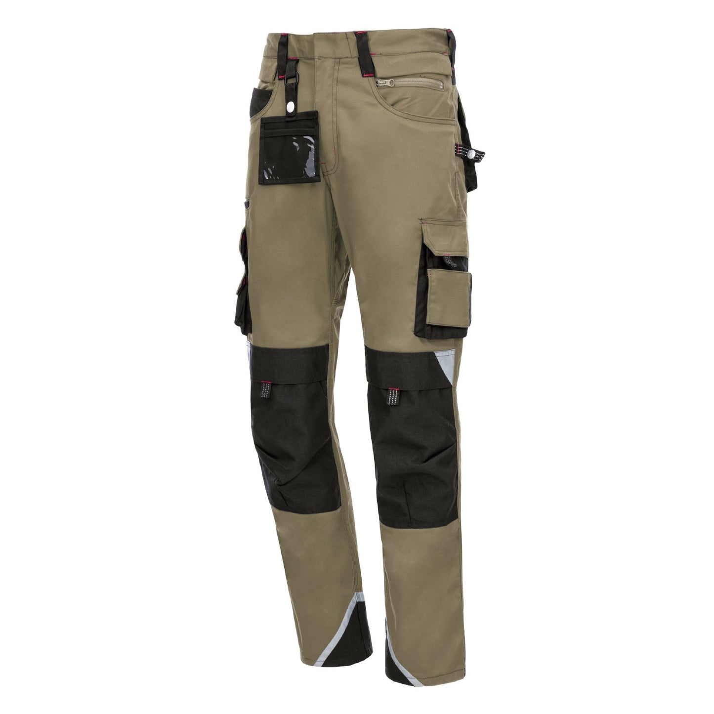 NITRAS MOTION TEX PRO FX, spodnie robocze, długie, khaki/czarne