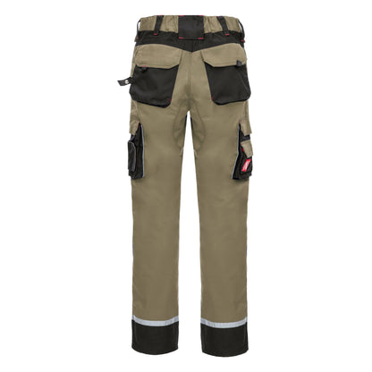 NITRAS MOTION TEX PRO FX, spodnie robocze, długie, khaki/czarne