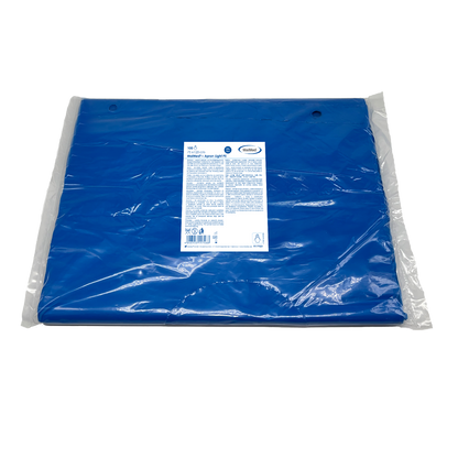 MaiMed-Apron Light PE, fartuch z PE 75x120cm niebieski, 100 szt./op., blokowany, gładka powierzchnia | Opakowanie (100 sztuk)