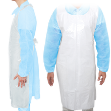 MaiMed-Apron Light PE, fartuch z PE 75x120cm biały, 100 szt./op., blokowany, gładka powierzchnia | Opakowanie (100 sztuk)