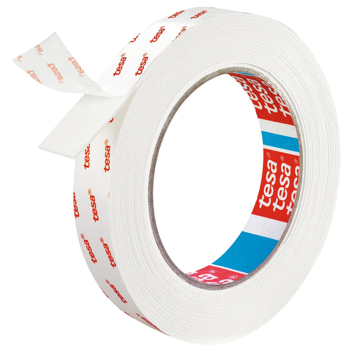 tesa Powerbond Montageband für Tapeten und Putz, weiß, bis 10 kg/m 5 m x 19 mm