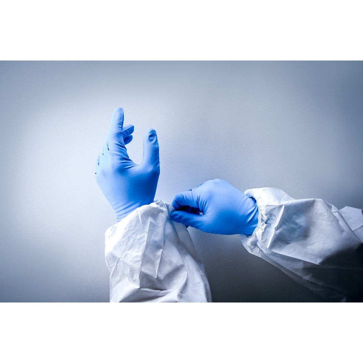 NITRAS HIGH RISK NITRILE, jednorazowe rękawiczki nitrylowe, niebieskie