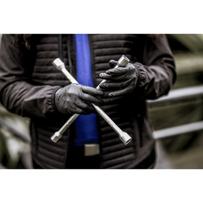 Rękawiczki jednorazowe nitrylowe NITRAS TOUGH GRIP LIGHT w kolorze czarnym