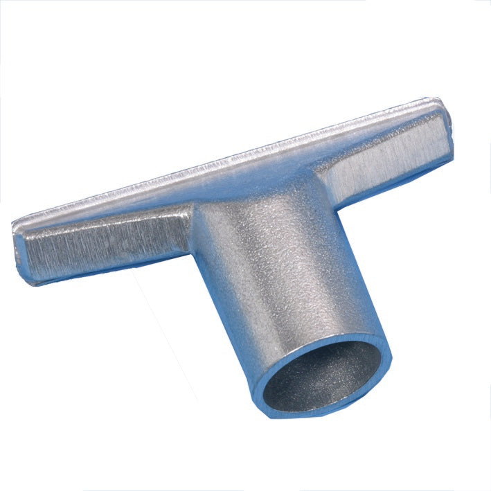 Dysza tapicerska firmy Diversey Deutschland GmbH & Co. OHG do TASKI vacumat (opakowanie 1 sztuka) to T-kształtne, metalowe narzędzie czyszczące i jest prezentowane na białym tle.