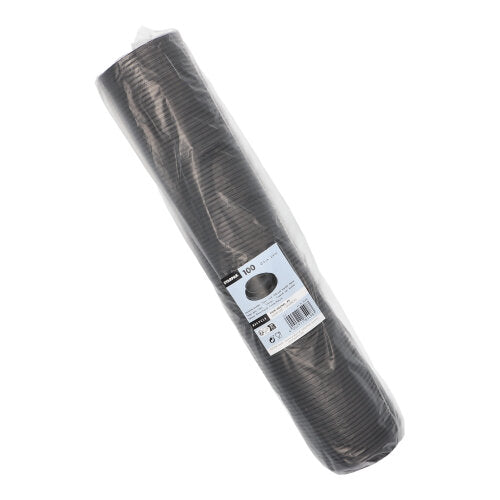 Opakowanie 100 sztuk Starpak „To Go“ okrągłych pokrywek PS w folii plastikowej, przedstawione w oryginalnym opakowaniu z etykietą – idealne na gorące napoje w podróży.