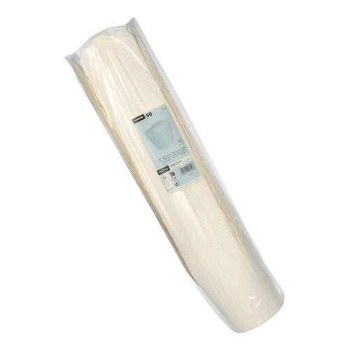 Starpak 50 Snackboxów "To Go" prostokątne - 750 ml: Prostokątne, białe jednorazowe miski w przezroczystym opakowaniu z etykietą – idealne na posiłki lub przekąski na wynos.