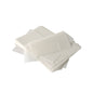 Lekko nieuporządkowany stos PAPSTAR papieru do przykrywania śmietany "pure" 22x16 cm, biały, z powłoką z wosku palmowego (2000 sztuk) od PAPSTAR GmbH jest pokazany na prostym białym tle.