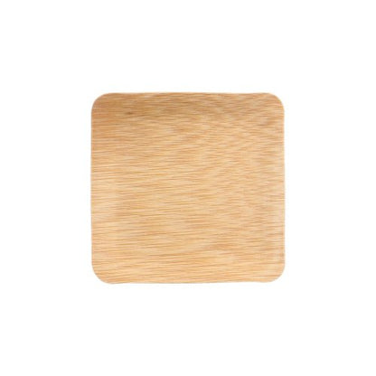 Talerze z bambusa na przekąski „pure” kwadratowe 8,5 cm (10 sztuk) od PAPSTAR GmbH to przyjazne dla środowiska, kwadratowe talerze jednorazowe z bambusa - biodegradowalne i idealne do serwowania przekąsek w sposób zrównoważony.