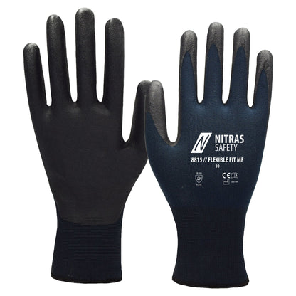 NITRAS FLEXIBLE FIT MF, rękawice montażowe, kolor ciemnoniebieski/czarny