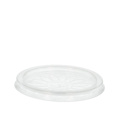 Starpak 25 pokrywek "To Go" z wytrzymałego, przezroczystego PP, każda o średnicy 11,5 cm, mają subtelny kwiatowy wzór na środku i są przedstawione na prostym, białym tle. (25 sztuk).