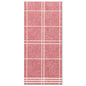 Die Kitchen Craft Serviette „ROYAL Collection“ (48x33 cm, 1/6 Falz) der PAPSTAR GmbH zeigt ein rot-weiß kariertes Raster mit parallelen Linien – ideal für eine stilvolle Tischdekoration – flach auf weißem Untergrund.