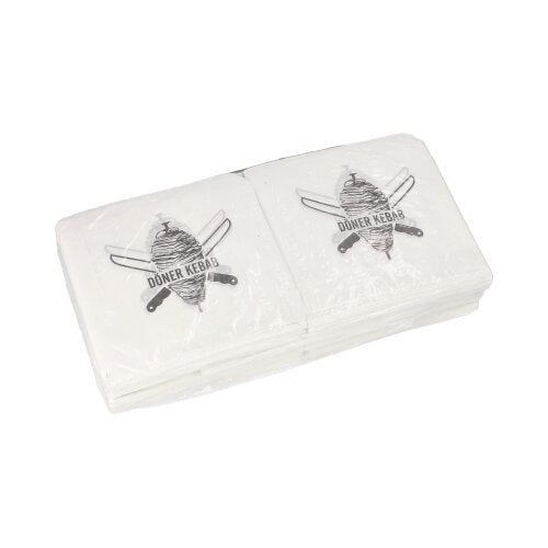 PAPSTAR torby na kebab 16x16 cm, białe, w opakowaniu z folii termokurczliwej (1000 sztuk) - idealne dla barów szybkiej obsługi; praktyczne opakowanie ze szpikulcem do kebaba i motywem "Döner Kebab" od PAPSTAR GmbH.