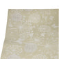 Die PAPSTAR Tischdecke aus Papier (3 m x 1,2 m) von PAPSTAR GmbH ist beige mit weißem botanischem Muster, das an Pusteblumen und Schmetterlinge erinnert, und eignet sich ideal als dekoratives Einwegprodukt für jeden Anlass.