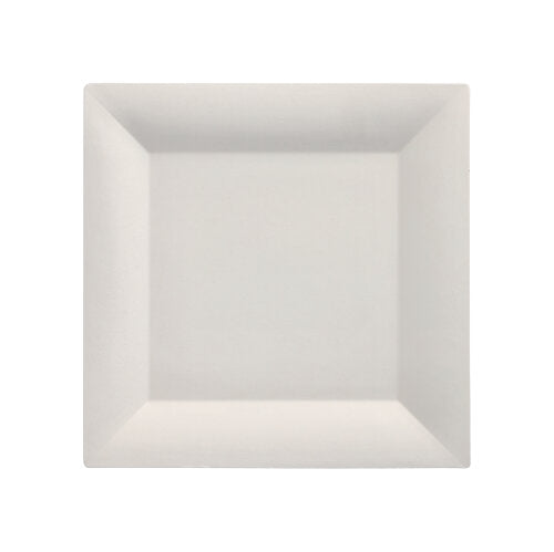 Kwadratowy talerz PAPSTAR Fingerfood (20,3 cm, biały) z przyjaznej dla środowiska trzciny cukrowej jest biodegradowalny - idealny na zrównoważone wydarzenia. 25 sztuk w opakowaniu foliowym od PAPSTAR GmbH.