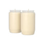 Zwei PAPSTAR Kompositions-Öl-Lichter Ø 5,8 cm in transparenter Hülle (2 Stück, PAPSTAR GmbH) stehen nebeneinander vor weißem Hintergrund und erzeugen stimmungsvolle Beleuchtung.