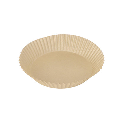 Auf weißem Untergrund ist ein einzelnes, leeres PAPSTAR 100 Backpapiere für Heißluftfritteusen (4,5 cm hoch) der PAPSTAR GmbH aus hitzebeständigem Papier mit gewellten Seiten abgebildet.