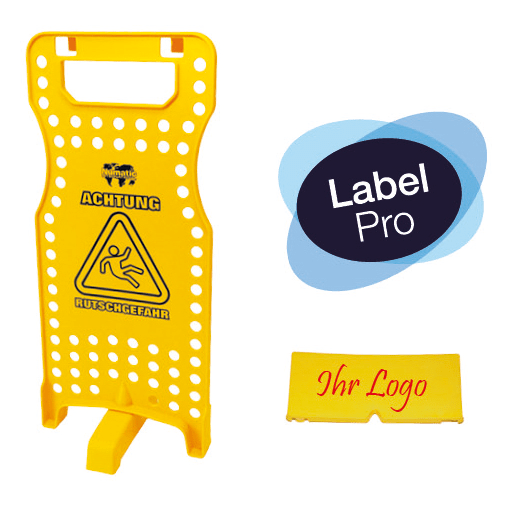 Numatic znak ostrzegawczy „W1” z nawiasami, żółty | Opakowanie (1 szt.)