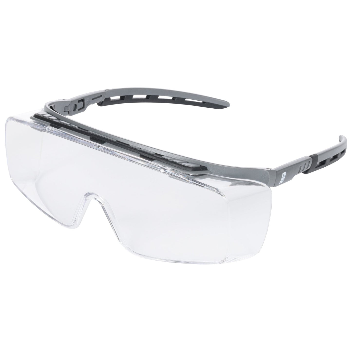 NITRAS VISION PROTECT PREMIUM, okulary zausznikowe, przezroczyste / szare, tworzywo sztuczne ISO 16321-1 | Opakowanie (10 sztuk)