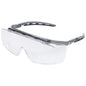 NITRAS VISION PROTECT PREMIUM, okulary zausznikowe, przezroczyste / szare, tworzywo sztuczne ISO 16321-1 | Opakowanie (10 sztuk)