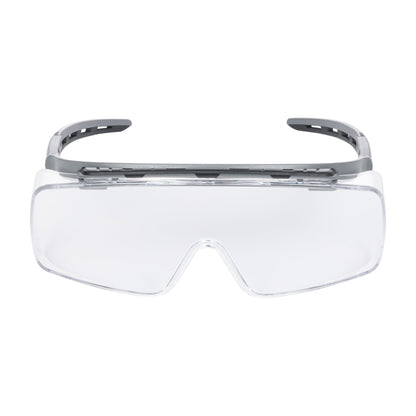 NITRAS VISION PROTECT PREMIUM, okulary zausznikowe, przezroczyste / szare, tworzywo sztuczne ISO 16321-1 | Opakowanie (10 sztuk)